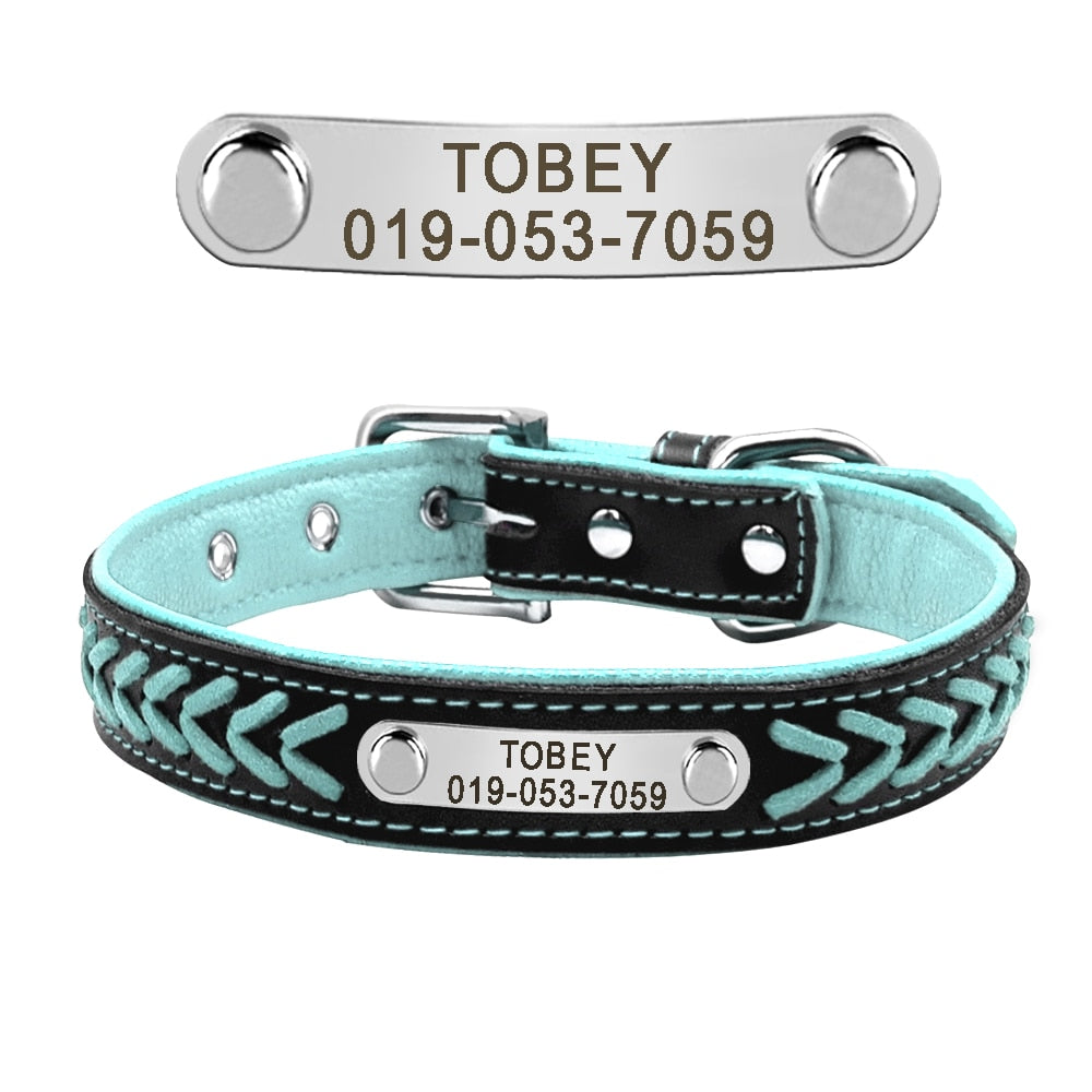 Collier pour Chien Personnalisé Modèle Tressé